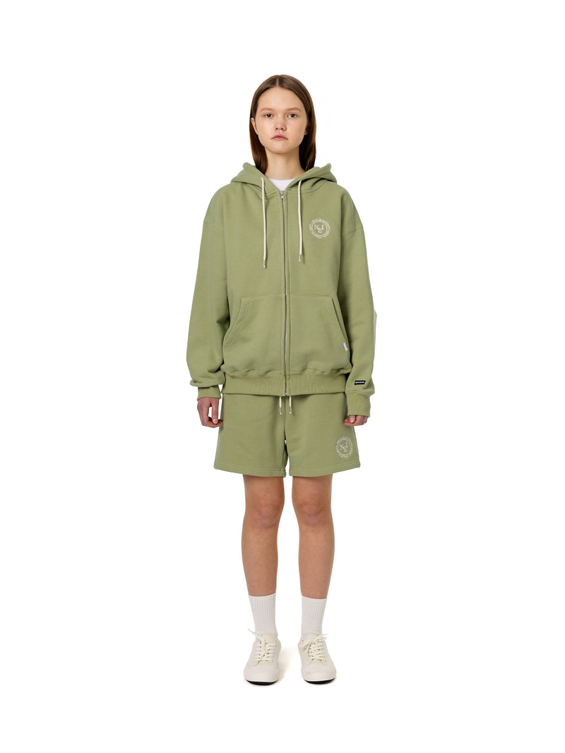 ネイキドニス(NEIKIDNIS) CLUB LOGO ZIP-UP HOODIE / OLIVE