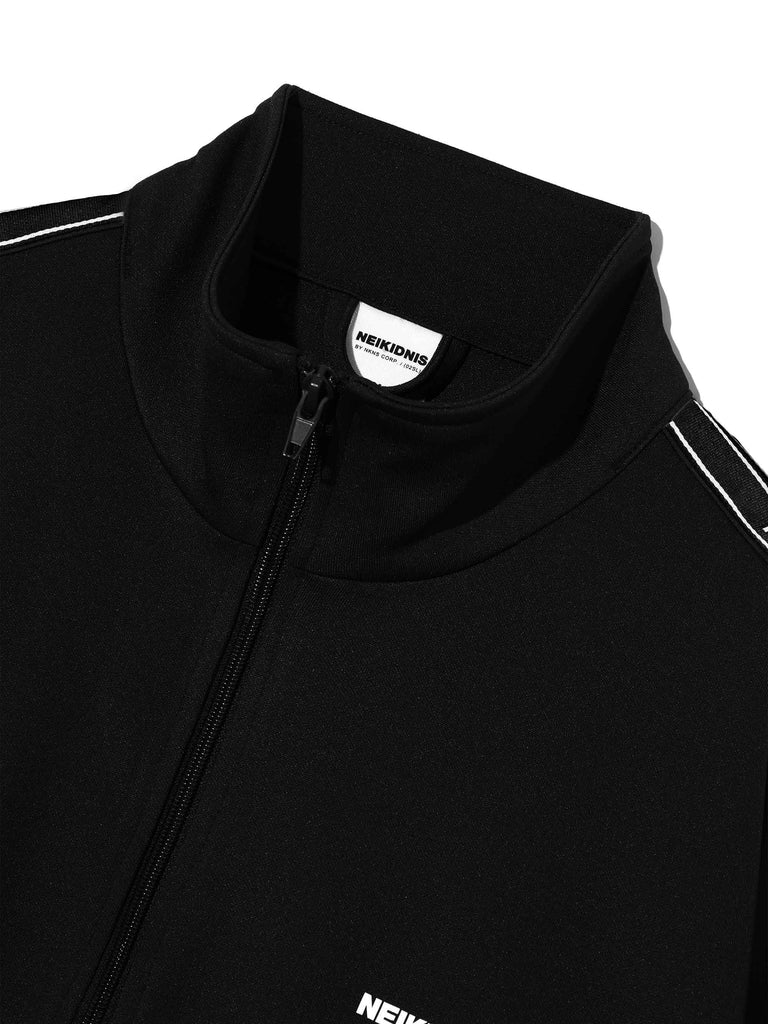 ネイキドニス(NEIKIDNIS) JACQUARD LINE TRACK ZIP UP / BLACK