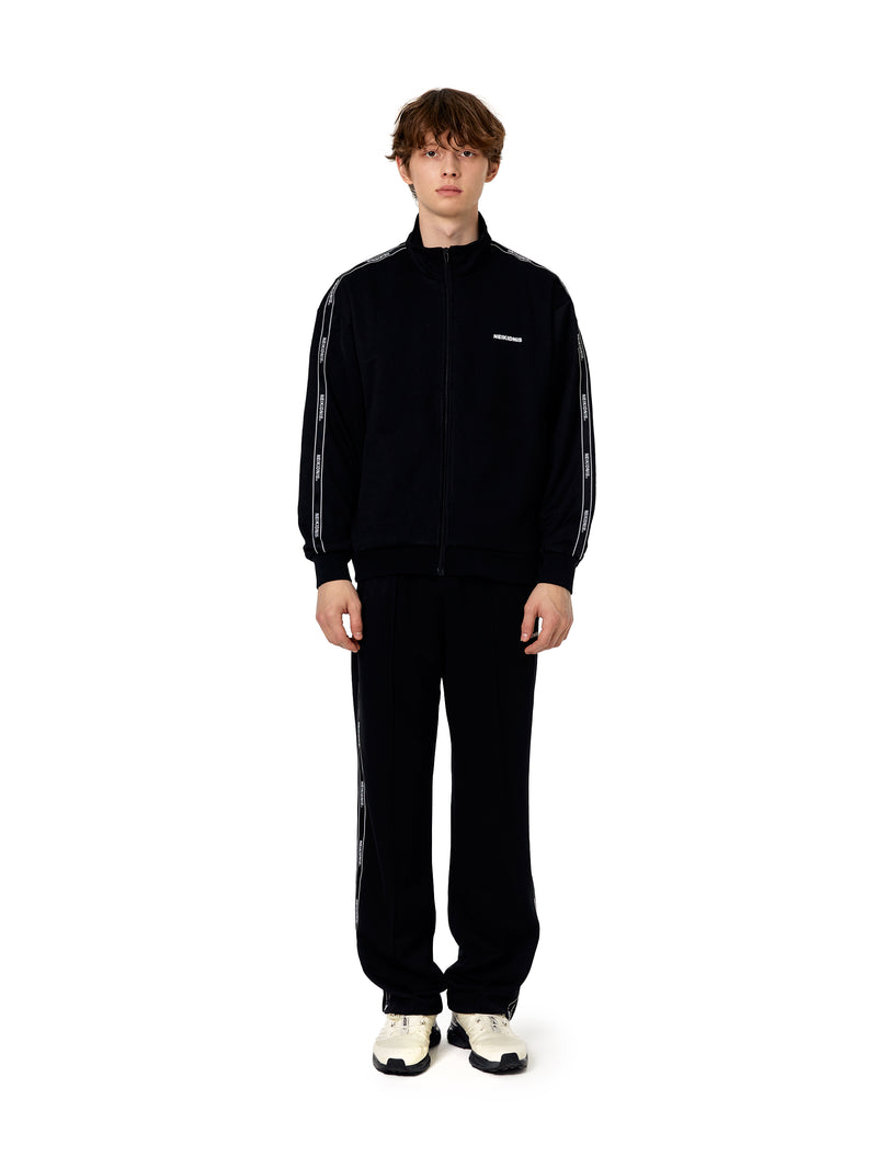 ネイキドニス(NEIKIDNIS) JACQUARD LINE TRACK PANTS / BLACK