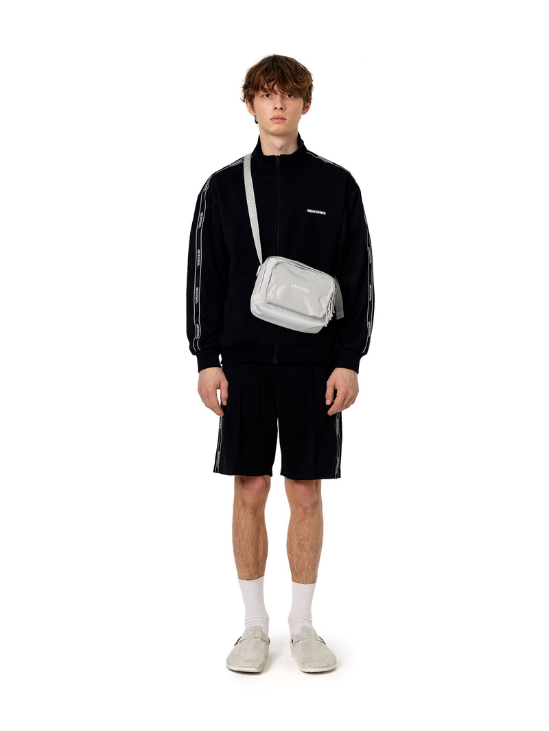 ネイキドニス(NEIKIDNIS) JACQUARD LINE TRACK SHORTS / BLACK