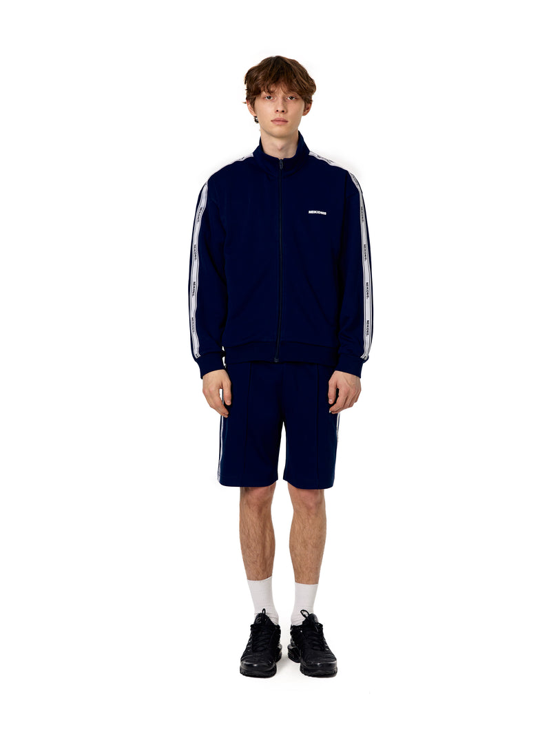 ネイキドニス(NEIKIDNIS) JACQUARD LINE TRACK SHORTS / NAVY