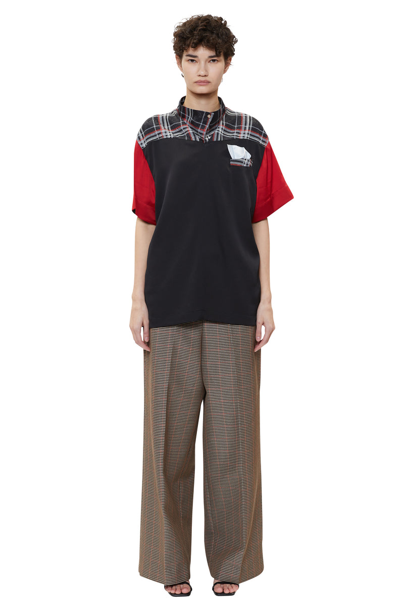 レイブレス(LABELESS)  BLACK HANGER CHIEF POLO SHIRT