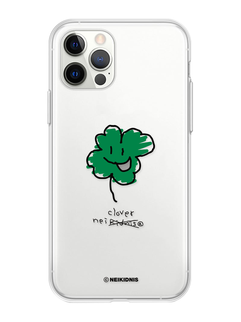 ネイキドニス(NEIKIDNIS) DOODLE CLOVER PHONE CASE / CLEAR