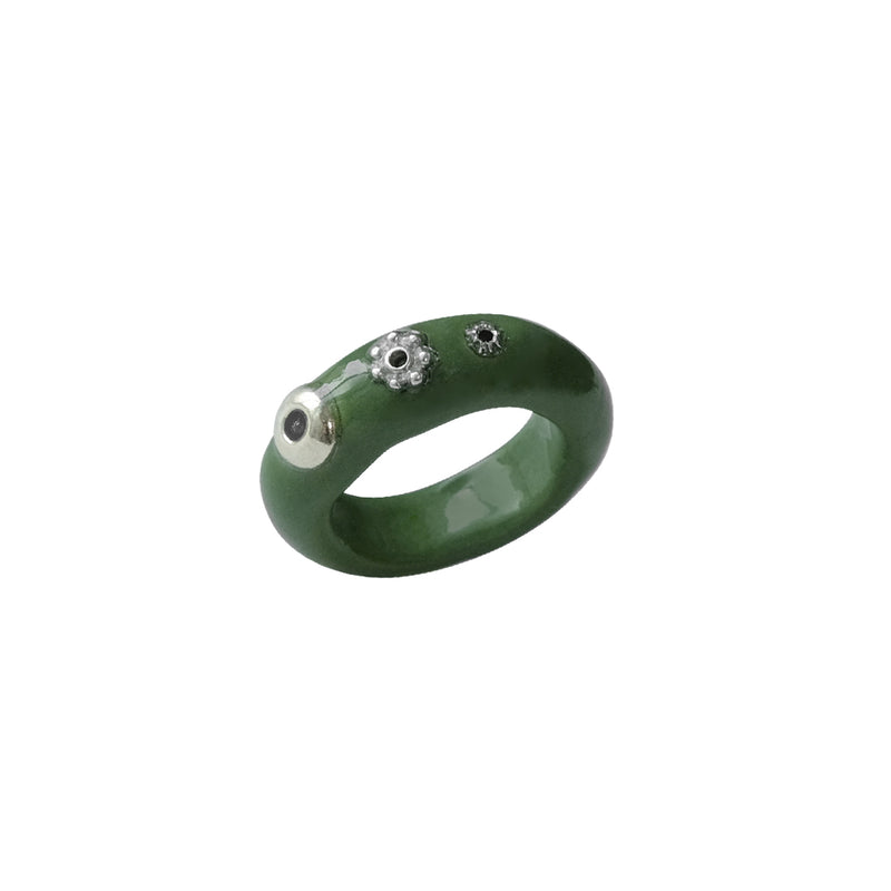 [韓国人気ジュエリー] nff vintage puff ring vintage puff ring-camel - nff