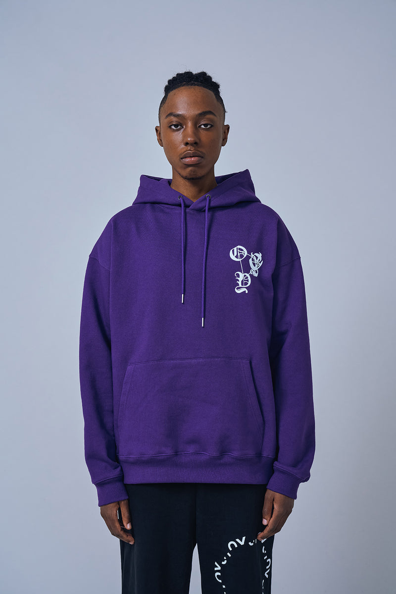 オーワイ(OY) DEVIL LOGO HOODIE-PURPLE