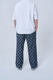 オーワイ(OY) OVER CHECK LOGO PANTS-GREY