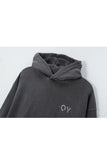 オーワイ(OY) PIGMENT PAINT LOGO HOODIE-BLACK