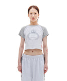 ARCHIVE BOLD (アーカイブボールド)　CROWN CROP TOP (GRAY)