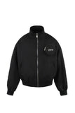 オーワイ(OY) DOUBLE PLEATS BOMBER JACKET-BLACK