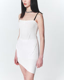 INPREP (インプレップ）Raw Edge Mini Dress White