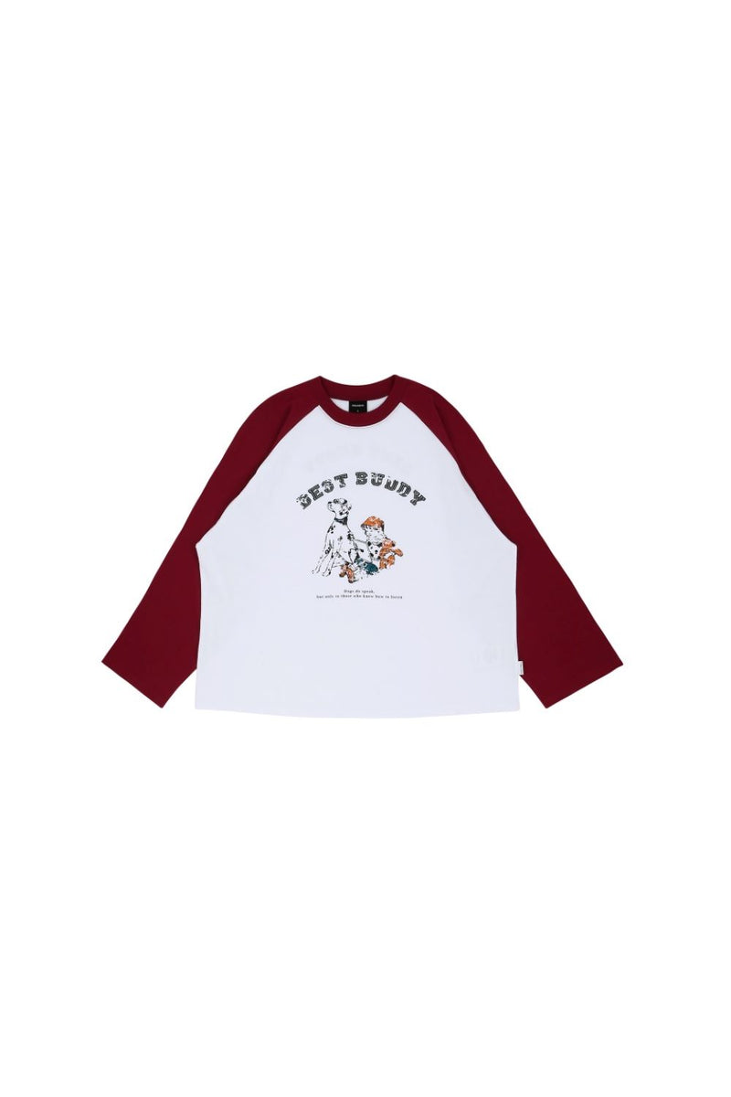 ReinSein（レインセイン）Burgundy vintage girl raglan