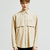SSY(エスエスワイ)  trench welt pocket shirt jacket beige