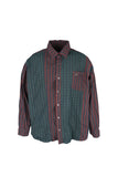 オーワイ(OY) PIGMENT MIX CHECK SHIRTS-DARK GREEN/RED