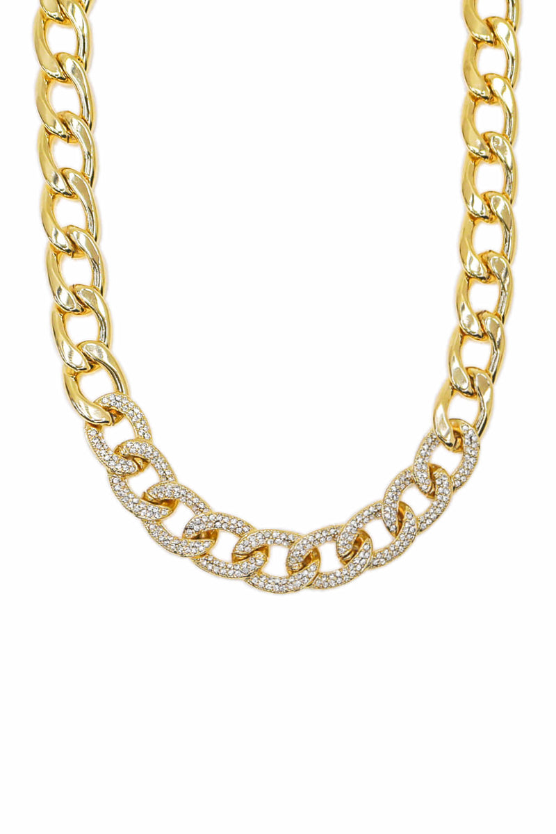 BLACKPURPLE (ブラックパープル) [BLACKLABEL] PONDELL CUBIC CHAIN NECKLACE