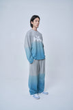 オーワイ(OY) GRADATION LOGO TUCK PANTS-GREY