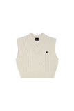 ReinSein（レインセイン）Ivory Twisted Cropped Knit Vest