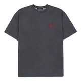 ブラックブロンド(BLACKBLOND) BBD Classic Smile Logo Pigment T-Shirt (Charcoal)