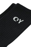 オーワイ(OY) BASIC LOGO SOCKS-BLACK