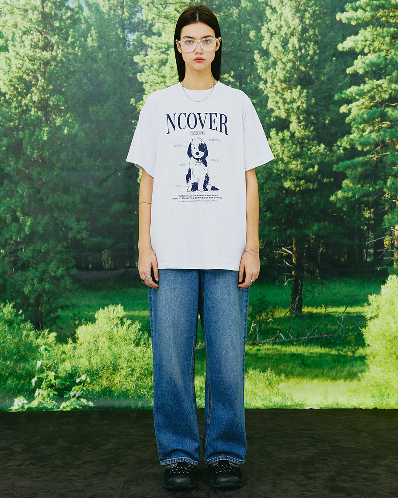 NCOVER（エンカバー）ENGLISH SHEEP DOG TSHIRT-GREY