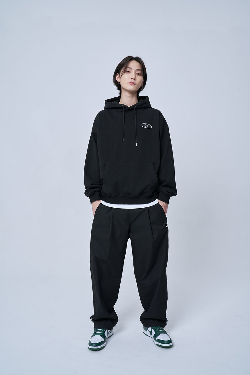 オーワイ(OY)  DAISY LOGO HOODIE-BLACK
