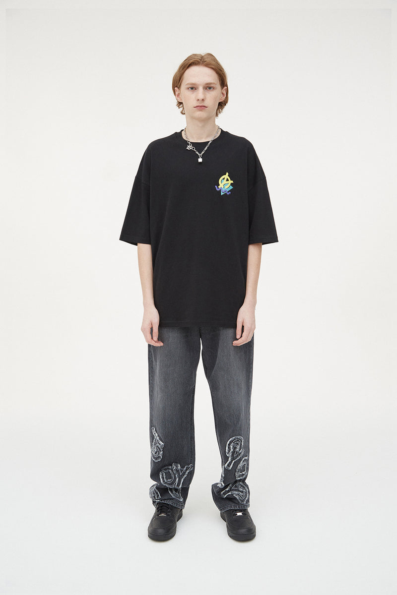 オーワイ(OY) CLIP ART LOGO T-BLACK