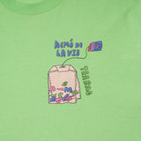 アクメドラビ(acme' de la vie)  TEABAG LOGO SHORT SLEEVE T-SHIRT LIGHT GREEN