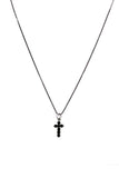 BLACKPURPLE (ブラックパープル) LITTLE CUBIC CROSS NECKLACE