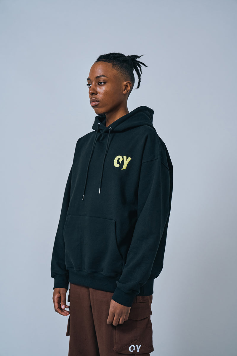 オーワイ(OY) GOTH LOGO HOODIE-BLACK