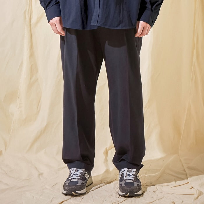 VARZAR(バザール) Wide Tapered Wrinkle-Free Chino Pants Navy
