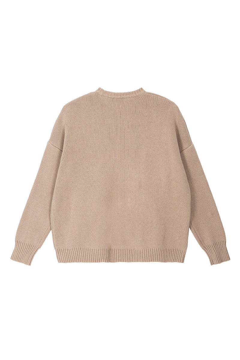 GRAFFITIONMIND(グラフィティオンマインド)          ILLUSION FANTASY HEAVY KNIT SWEATER (SAND)