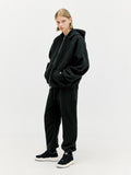 ディープリーク(DPRIQUE)  OVERSIZED FULL ZIP HOODIE - BLACK