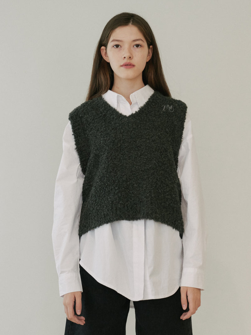 TMO BY 13MONTH（ティーエムオーバイサーティンマンス）FLEECE VEST (CHARCOAL)