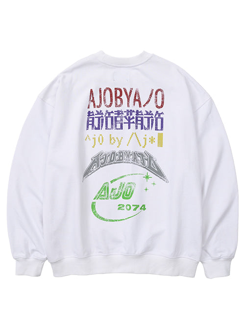 アジョバイアジョ(AJOBYAJO) 5th Anniversary Oversized Sweatshirt [White]
