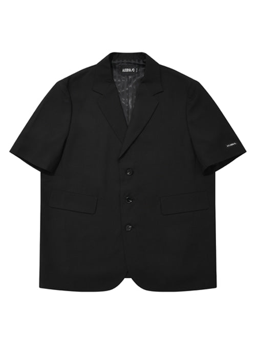 アジョバイアジョ(AJOBYAJO)     Short Sleeves Blazer [Black]