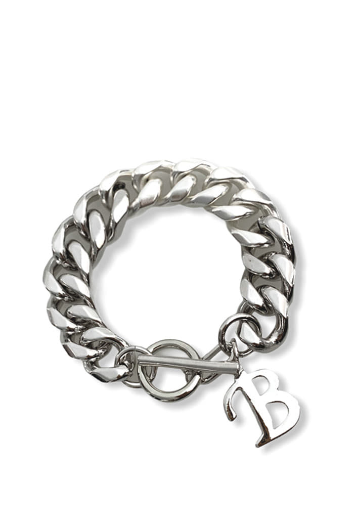 BLACKPURPLE (ブラックパープル)  B-point Middle Color Chain Bracelet