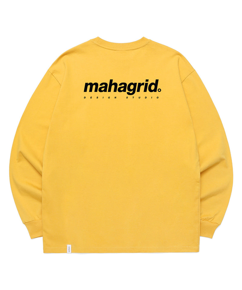 mahagrid (マハグリッド) ORIGIN LOGO LS TEE [MUSTARD]