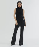 curetty (キュリティー)  C METALLIC HIGH-NECK KNIT TOP_BLACK