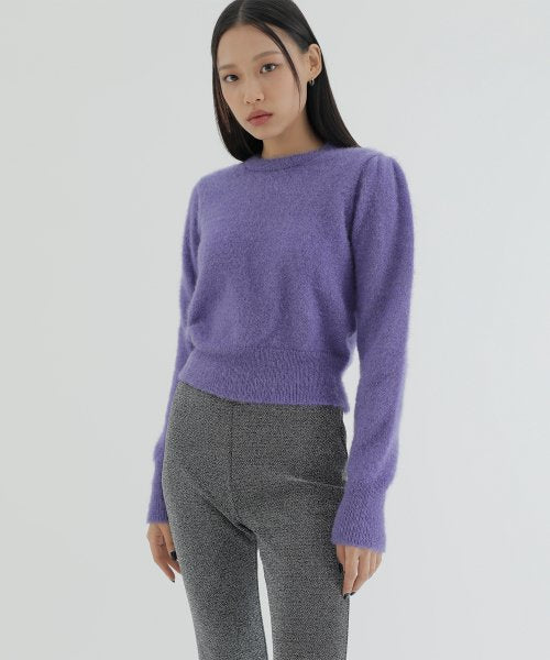 curetty (キュリティー) C PUFF SLEEVE KNIT TOP_LIGHT VIOLET