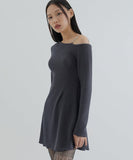 curetty (キュリティー)   C ONE SHOULDER DETAIL DRESS_DARK NAVY