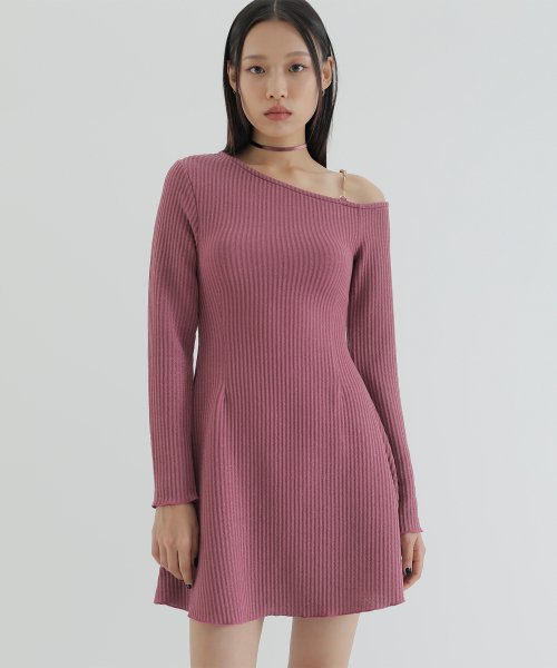 curetty (キュリティー)   C ONE SHOULDER DETAIL DRESS_PINK