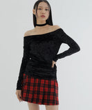 curetty (キュリティー)  C SHIRRING OFF-SHOULDER TOP_BLACK