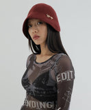 curetty (キュリティー)  C KNIT BUCKET HAT_BURGUNDY