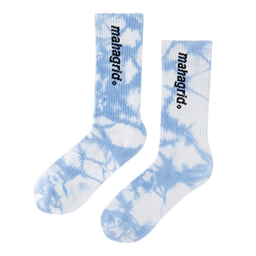 mahagrid (マハグリッド)     ORIGIN LOGO TIE DYE SOCKS BLUE(MG2DSMAB84A)