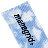 mahagrid (マハグリッド)     ORIGIN LOGO TIE DYE SOCKS BLUE(MG2DSMAB84A)