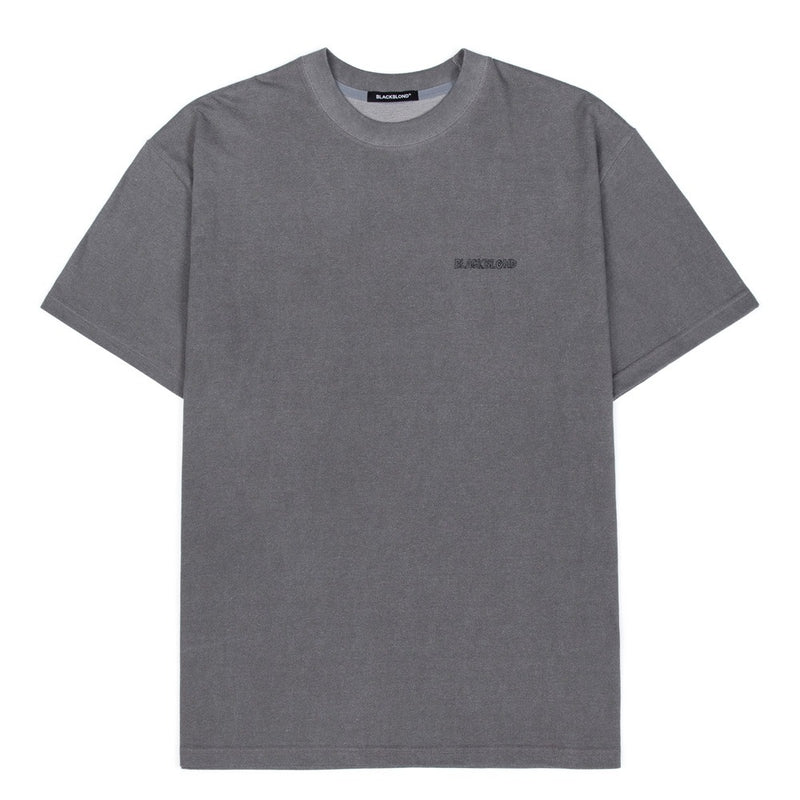 ブラックブロンド(BLACKBLOND) BBD Border Graffiti Logo Pigment T-Shirt (Gray)