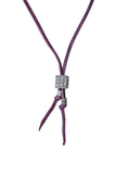 BLACKPURPLE (ブラックパープル) BYBE X BP Leather String Choker Necklace - Purple