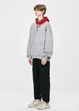 ディープリーク(DPRIQUE) CONTRAST HOODIE - RED/GREY