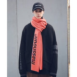 メスノウン(MASSNOUN) SL LOGO DOUBLE SIDED WOOL MUFFLER MFEAM001-OR