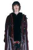 レイブレス(LABELESS) BURGUNDY WRINKLED RAIN COAT