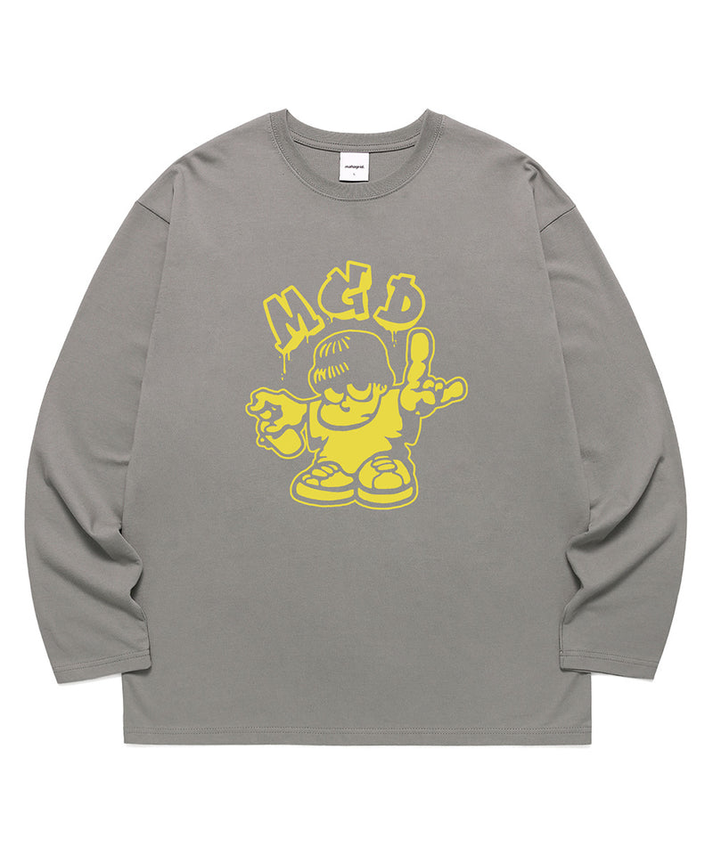 mahagrid (マハグリッド) MGD TAG MAN LS TEE [GREY]